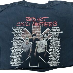 Red Hot Chili Peppers 2017 Rock Women's Tour Black‎ T-Shirt XL X-Large Crop Top